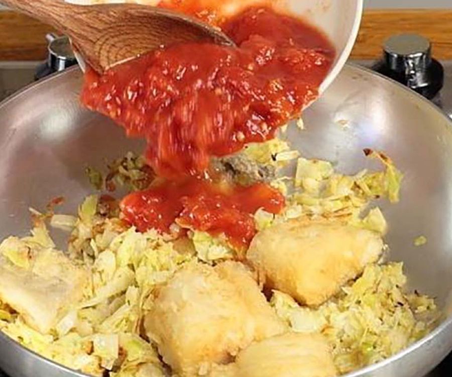 Morzellata o baccalà con i porri